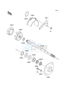 JET SKI 800 SX-R JS800-A3 FR drawing Drive Shaft