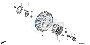 TRX500FAD TRX500FA Europe Direct - (ED) drawing FRONT WHEEL