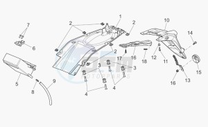 Griso V 850 IE IE drawing Rear body - mudguard