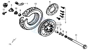 JOYRIDE 125 drawing FRONT WHEEL