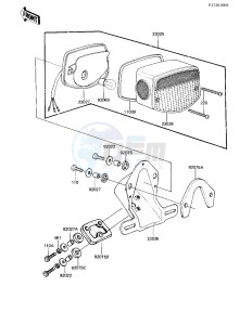 KZ 650 H[CSR] (H1-H2) [CSR] drawing TAILLIGHT -- KZ650-H1- -