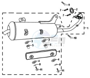 ALLO 50 25 KM/H L6 drawing EXHAUST