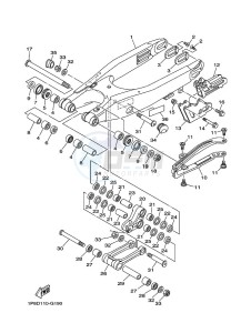 YZ250X (BF1M) drawing REAR ARM