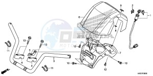 TRX420FM2G TRX420 ED drawing HANDLE PIPE