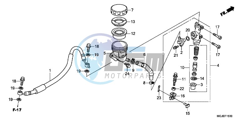 REAR BRAKE MASTER CYLINDER (CBF1000F)