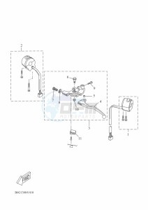 MT-125 MTN125-A (B6G3) drawing HANDLE SWITCH & LEVER