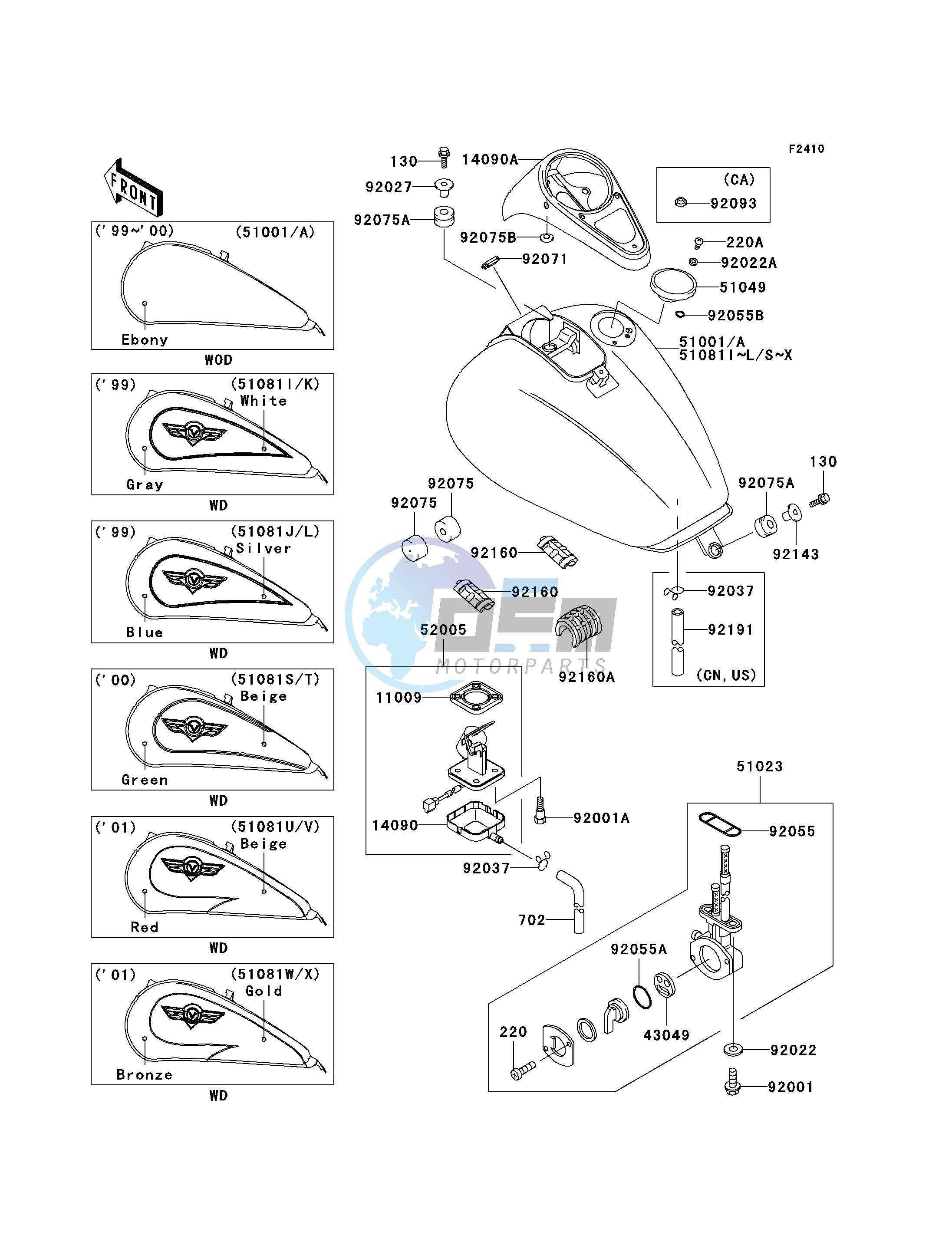 FUEL TANK -- VN1500-E2 - E4- -