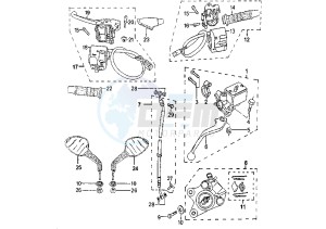 ELYSEO - 50 cc drawing FRONT BRAKE CYLINDER-CALIPER