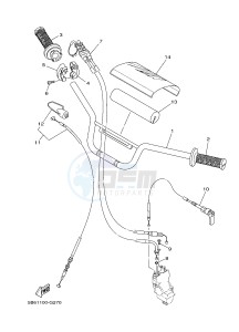 TT-R110E (B51A B51B B51C B51C) drawing STEERING HANDLE & CABLE