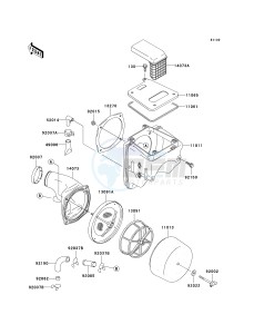 KLX300 A [KLX300R] (A10) A10 drawing AIR CLEANER