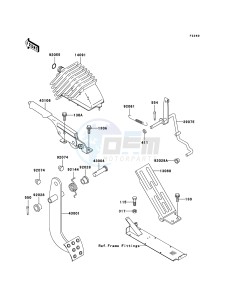 MULE 3010 4x4 KAF620E6F EU drawing Brake Pedal