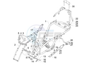 MP3 125 ibrido drawing Frame bodywork