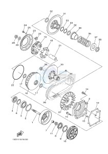 YXM700E YXM70VPHH (B42J) drawing CLUTCH