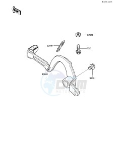 KX 125 F [KX125] (F1) [KX125] drawing BRAKE PEDAL