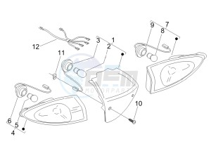 Zip & Zip 50 Fly 100 drawing Rear headlamps - Turn signal lamps