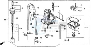 CR250R drawing CARBURETOR