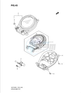 VLR1800 drawing SPEEDOMETER (VLR1800UFL1 E19)