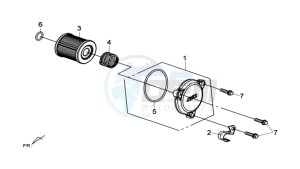 MAXSYM 600I ABS drawing OIL FILTER COVER