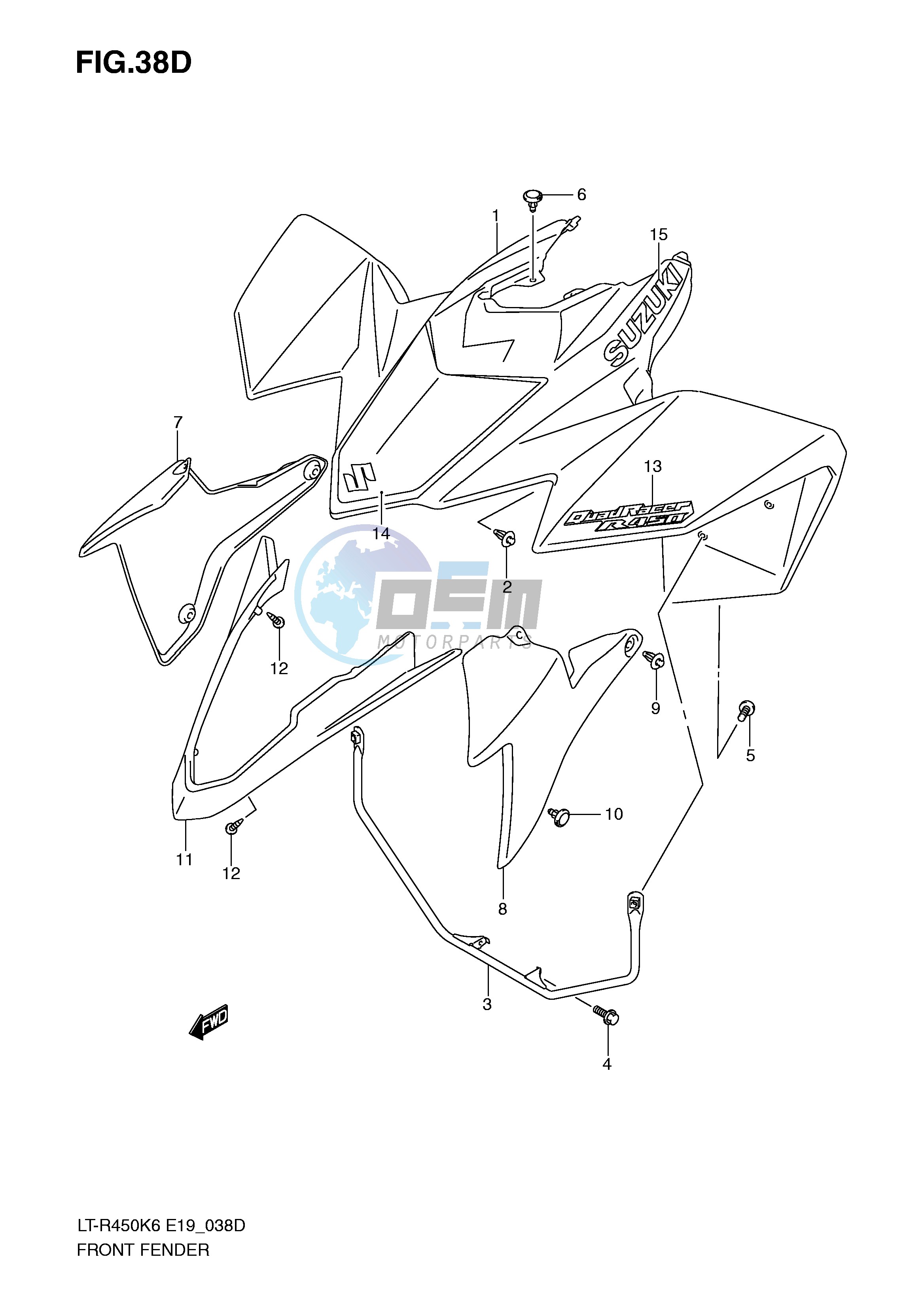 FRONT FENDER (LT-R450K9)