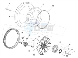 SX 125 E4 (APAC) drawing Front wheel