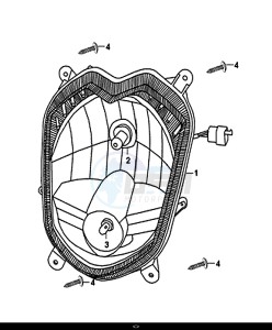 ORBIT II 50 (45 KM/H) (AE05W8-EU) (L8-M0) drawing HEAD LIGHT