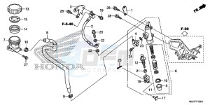 VFR1200XDLF CrossTourer - VFR1200X Dual Clutch 2ED - (2ED) drawing RR. BRAKE MASTER CYLINDER