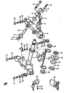 DR125S (F-H-J) drawing STEERING STEM