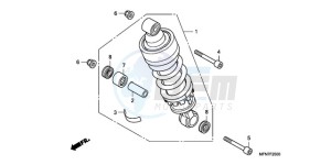 CB1000RAA France - (F / ABS CMF) drawing REAR CUSHION