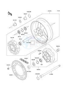 ZX 1100 D [NINJA ZX-11] (D4-D6) [NINJA ZX-11] drawing REAR WHEEL_CHAIN