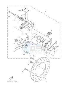 MTN-320-A MT-03 ABS (B084) drawing REAR BRAKE CALIPER