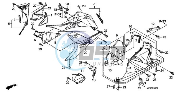 LOWER COWL (L.) (CBR600RR9,A/RA9,A)