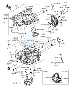 NINJA ZX-10R ABS ZX1000SGF XX (EU ME A(FRICA) drawing Crankcase