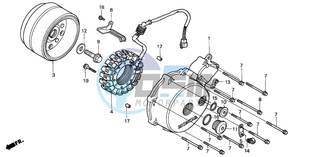 LEFT CRANKCASE COVER/ GENERATOR