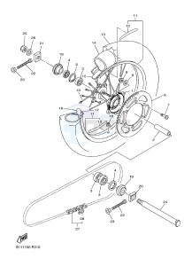 YZ450F (B111 B112 B113 B114) drawing REAR WHEEL 2