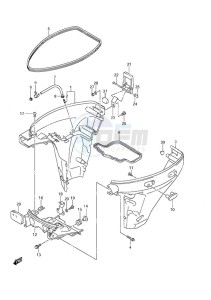 DF 9.9A drawing Side Cover w/Remote Control