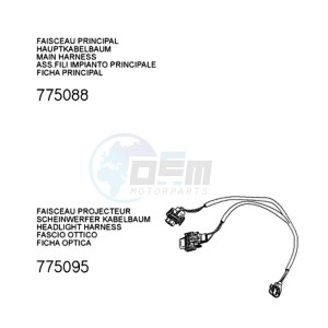 FIGHT 3 A DARKSIDE drawing PLUG WIRING HARNESS