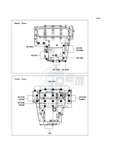 NINJA_ZX-6R ZX636C6F FR GB XX (EU ME A(FRICA) drawing Crankcase Bolt Pattern