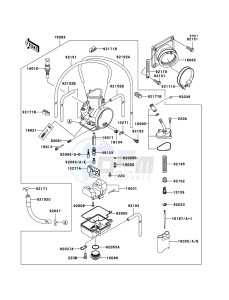 KX125 KX125M6F EU drawing Carburetor