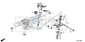 TRX420TE1H Europe Direct - (ED) drawing STEERING SHAFT