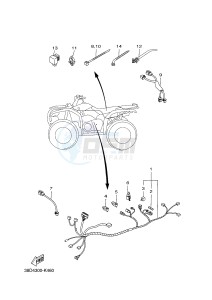 YFM350FWA GRIZZLY 350 4WD (1SG2) drawing ELECTRICAL 2