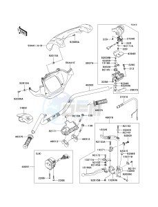 KVF 750 D [BRUTE FORCE 750 4X4I] (D8F-D9F) D8F drawing HANDLEBAR