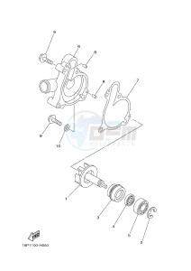 YFZ450R YFZ450RE (1TD3) drawing WATER PUMP