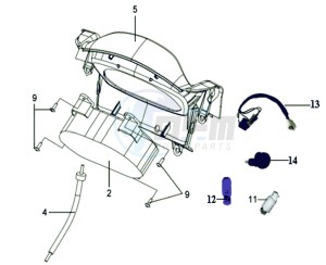 JOYRIDE 200 drawing DASHBOARD / SPEEDOMETER CABLE / WIRING HARNASS