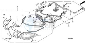 PES125R9 France - (F / CMF STC) drawing REAR COMBINATION LIGHT