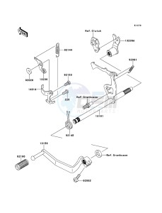 KLX110 KLX110CBF EU drawing Gear Change Mechanism