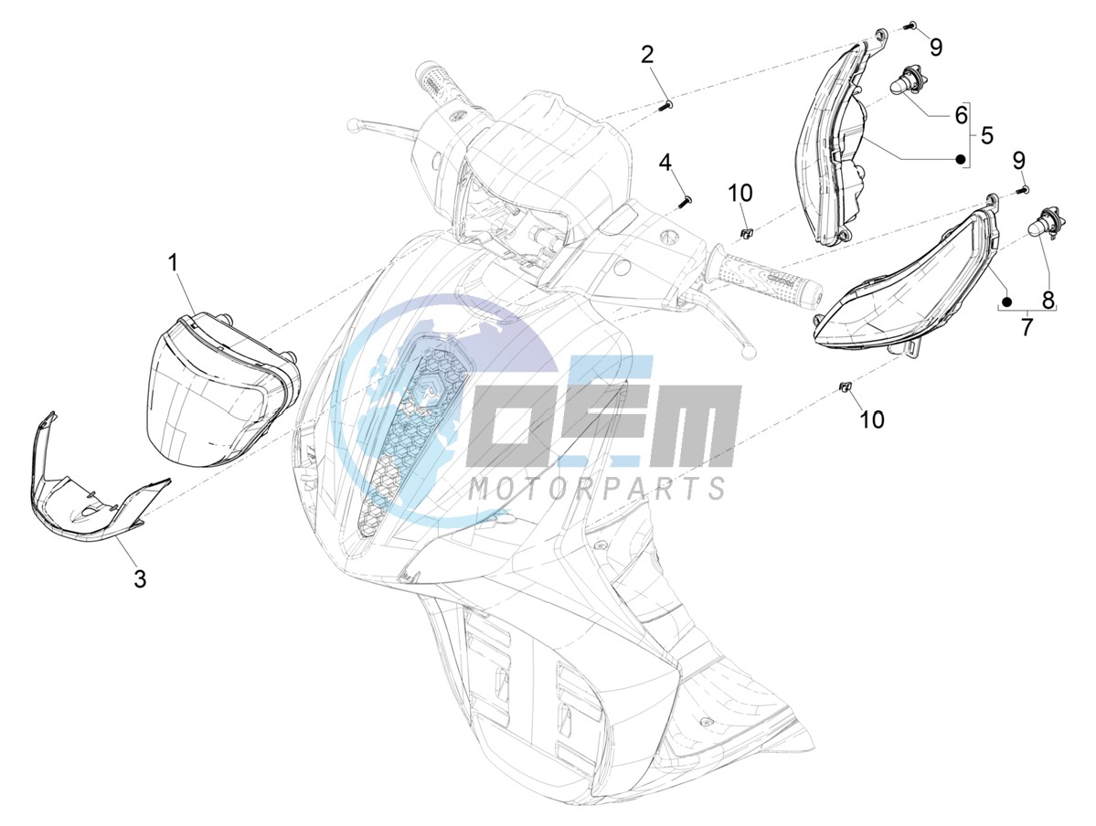 Front headlamps - Turn signal lamps