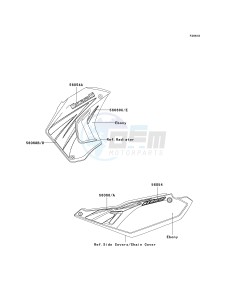 KL 650 E [KLR650] (E8F-E9F) E9F drawing DECALS-- BLUE- --- E9F- -