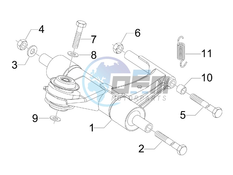 Swinging arm