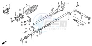 TRX350FM RANCHER 4X4 drawing GEARSHIFT DRUM