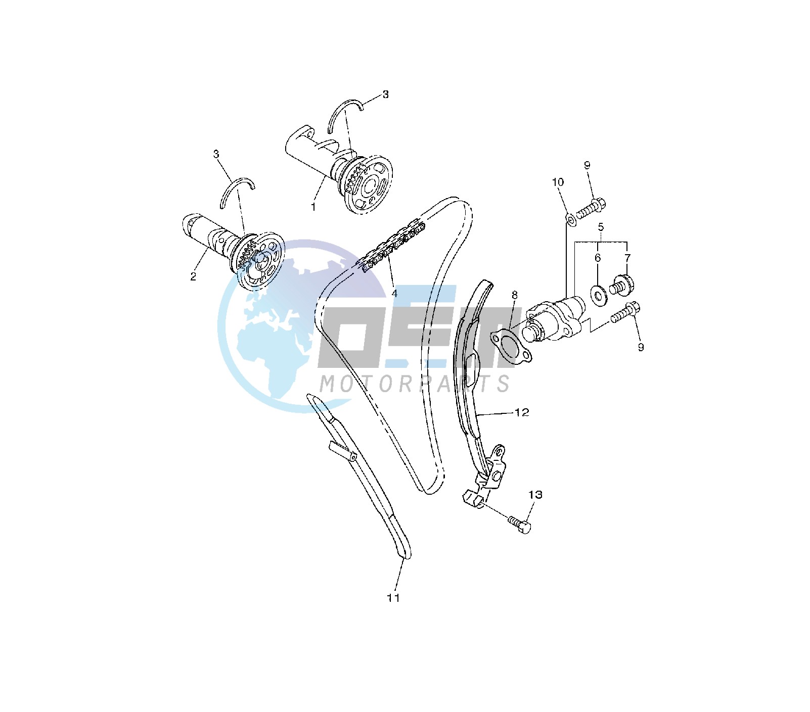 CAMSHAFT AND TIMING CHAIN